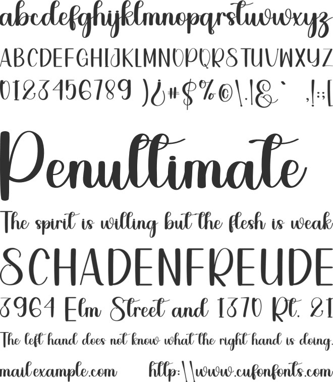 HELLO Holidays font preview