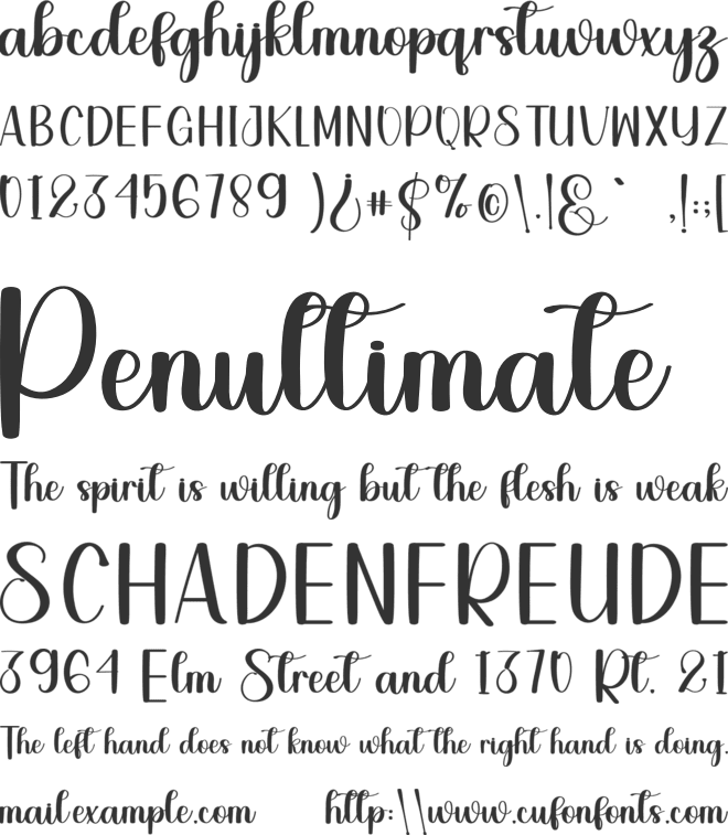 HELLO Holidays font preview