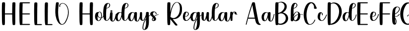 HELLO Holidays Regular font