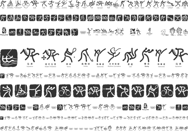 Olympic Beijing Picto font preview
