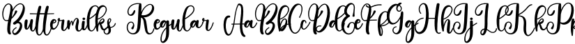 Buttermilks Regular font
