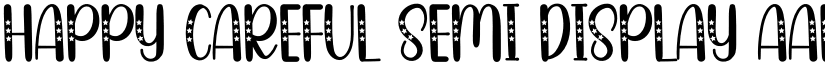 Happy Careful Semi Display font