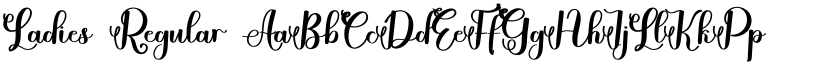 Ladies Regular font