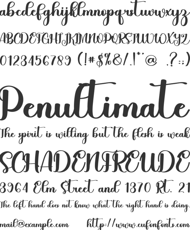 Kamila font preview