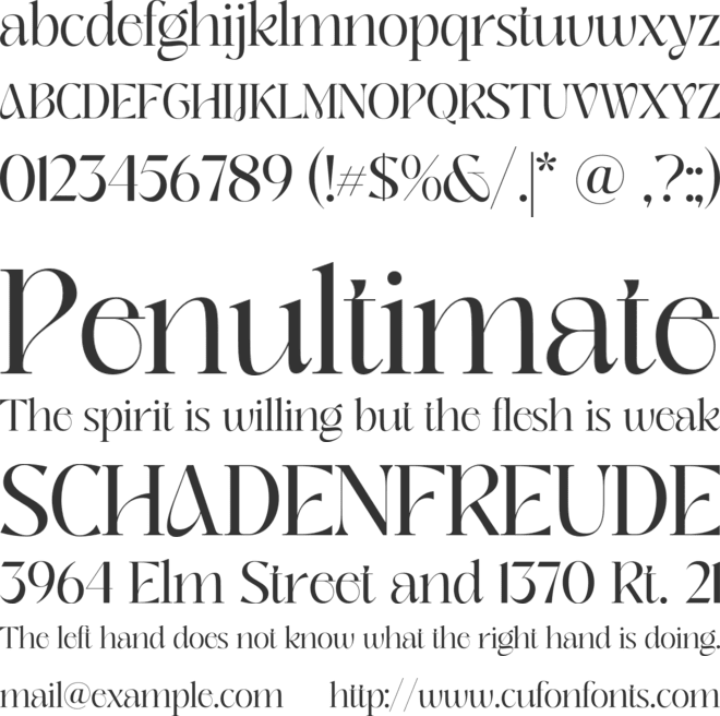 Chaviera font preview