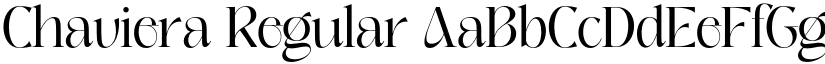 Chaviera Regular font