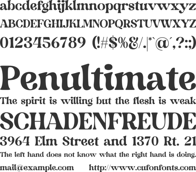 Bagrile font preview