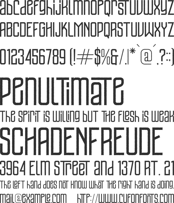 POLAROID font preview