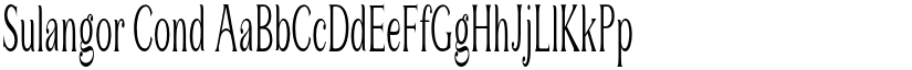 Sulangor Cond font
