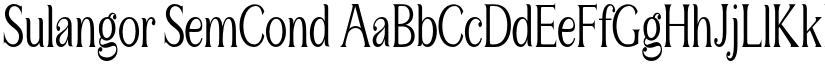 Sulangor SemCond font