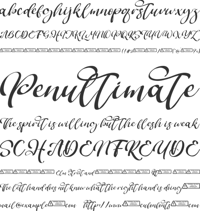 Hastna font preview