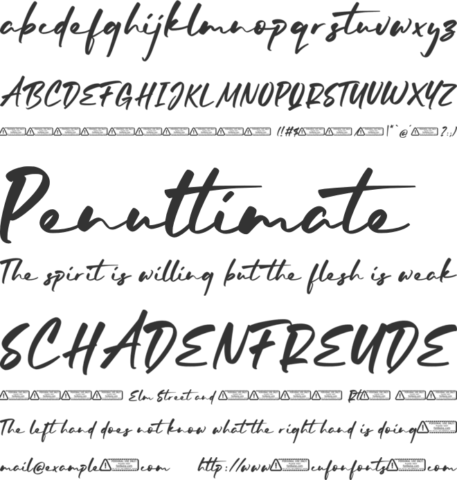 Mellodia font preview