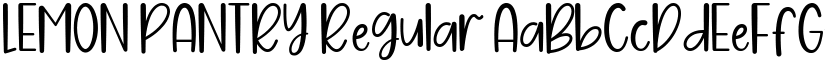 LEMON PANTRY Regular font