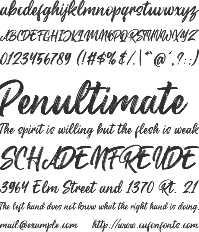 Hallies font preview