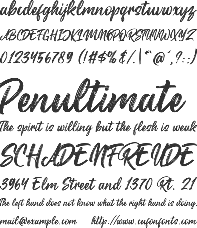 Hallies font preview