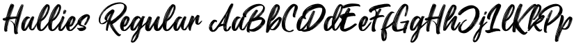 Hallies Regular font