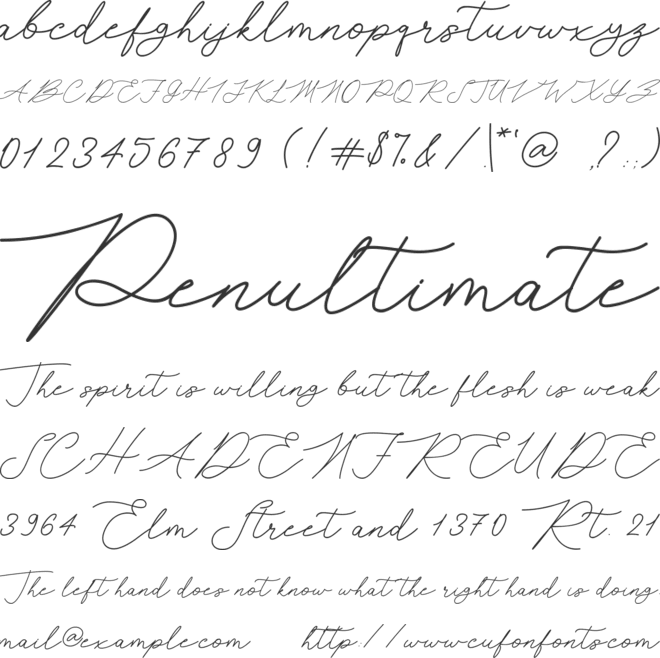 Bellair font preview