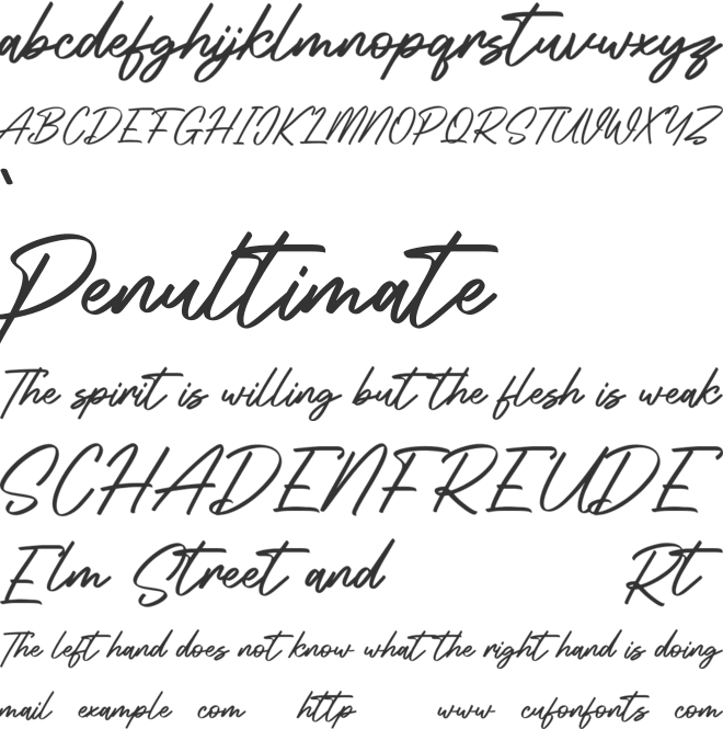 Westclock Free font preview