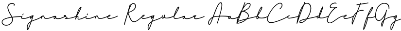Signashine Regular font