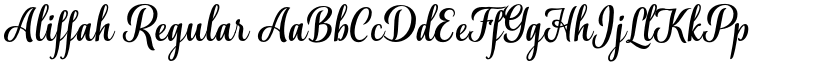 Aliffah Regular font