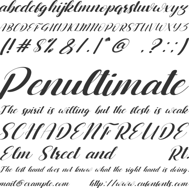 Belligo font preview