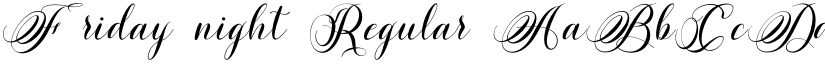 Friday night Regular font