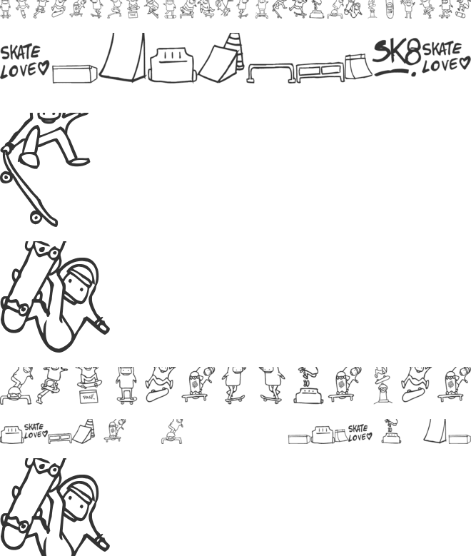 Skatelove font preview
