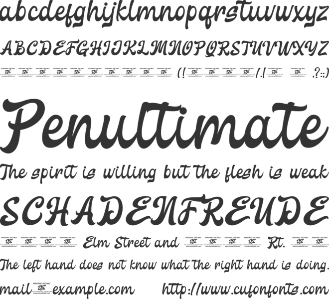Katham font preview