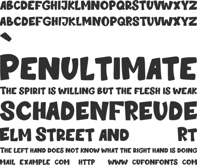 Noobys Free font preview