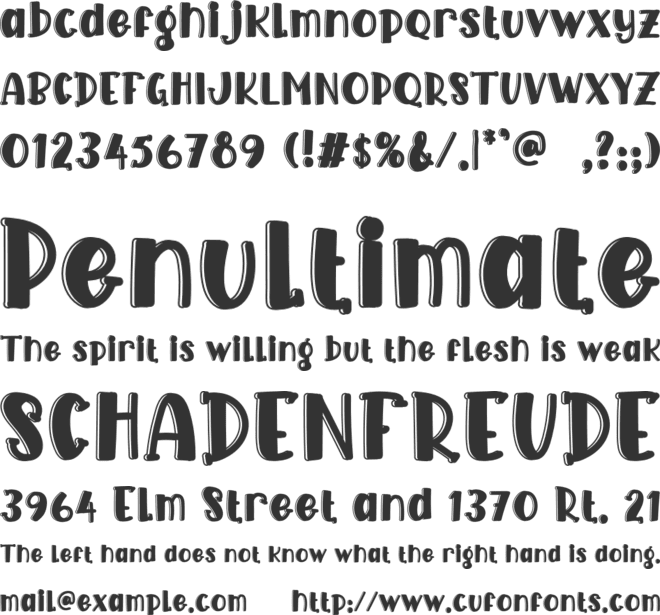 Aloha Swim font preview