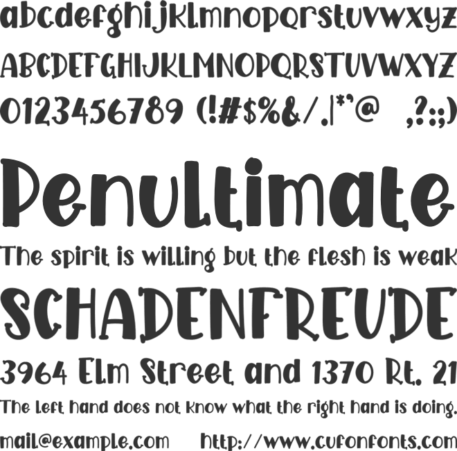 Big Babol font preview