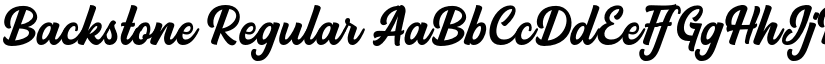 Backstone Regular font