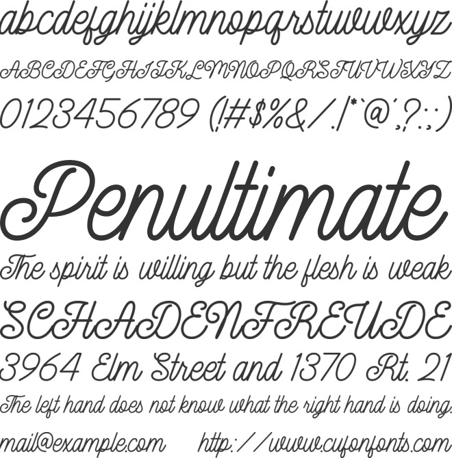 Higher Monday font preview