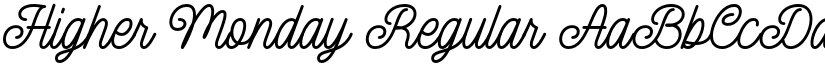 Higher Monday Regular font