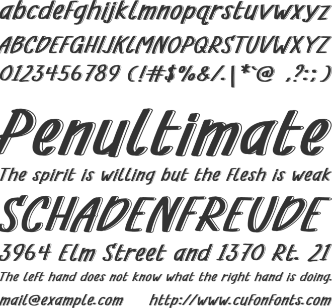 Muge Huge font preview