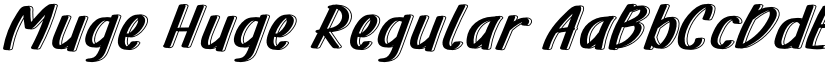 Muge Huge Regular font