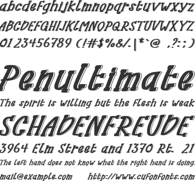 Long Night font preview