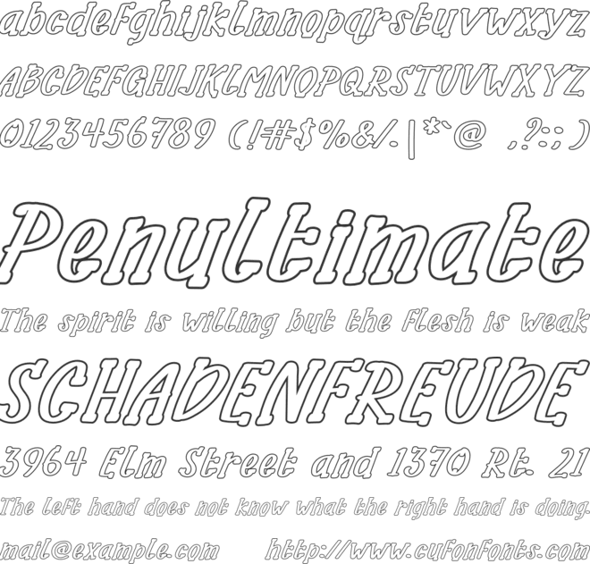 Halloha font preview