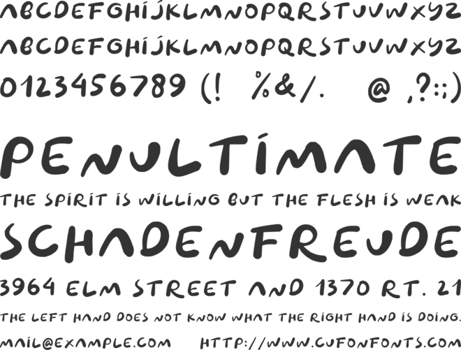 Hamugo font preview