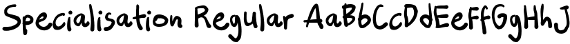 Specialisation Regular font