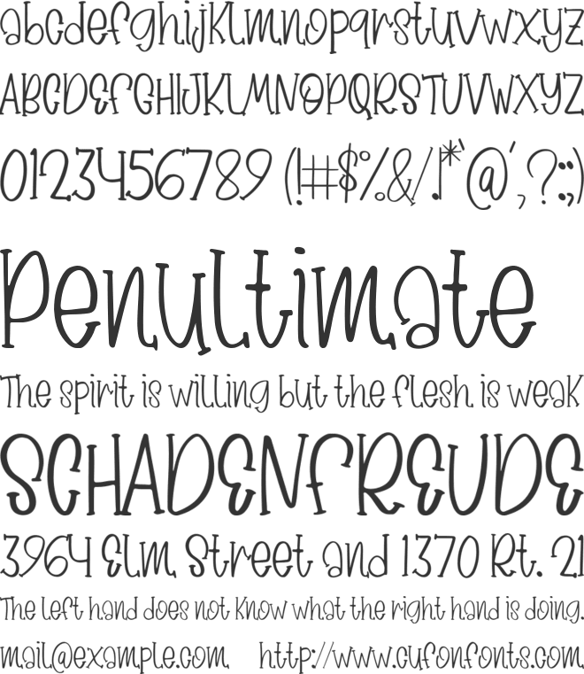 Magical Unicorn font preview