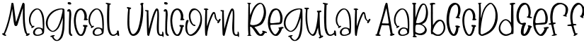 Magical Unicorn Regular font