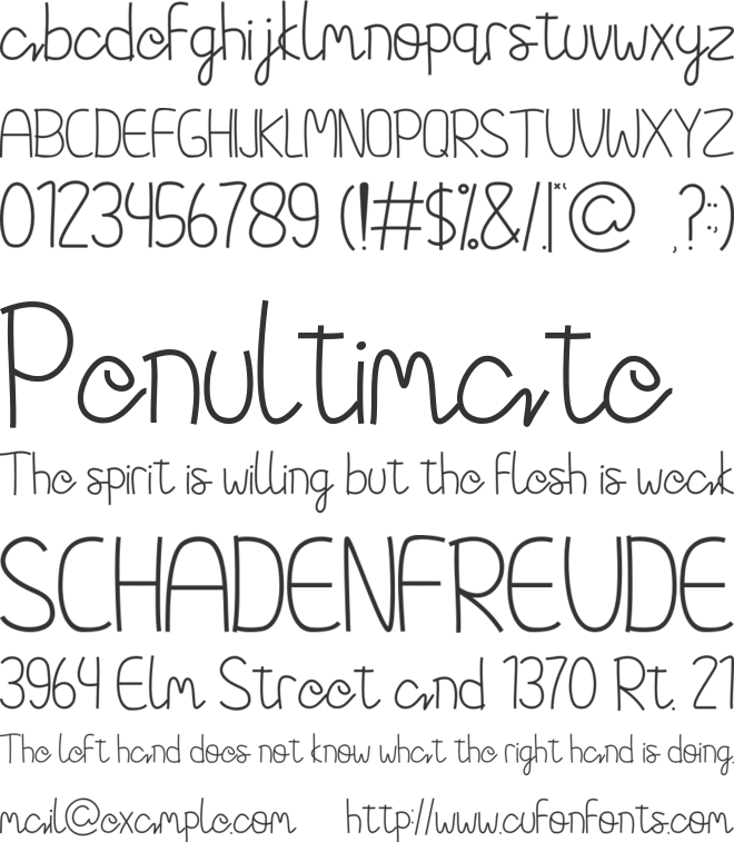 Parramellow font preview