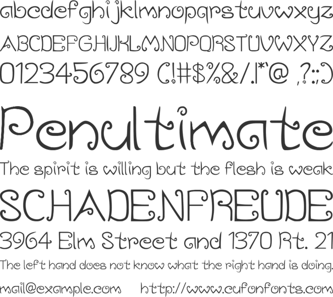 D Borneo font preview