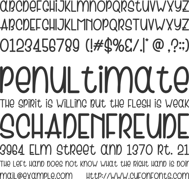 Cutie Baby font preview