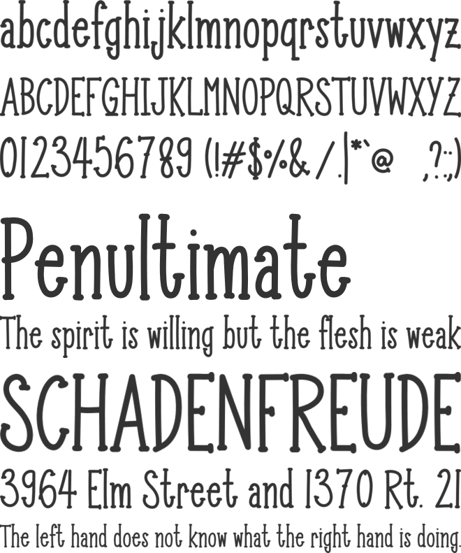 Month Flower font preview