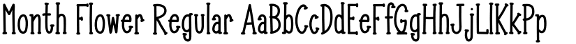 Month Flower Regular font