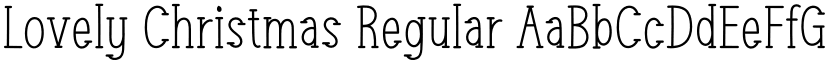 Lovely Christmas Regular font