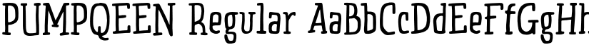 PUMPQEEN Regular font