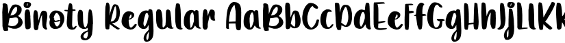 Binoty Regular font